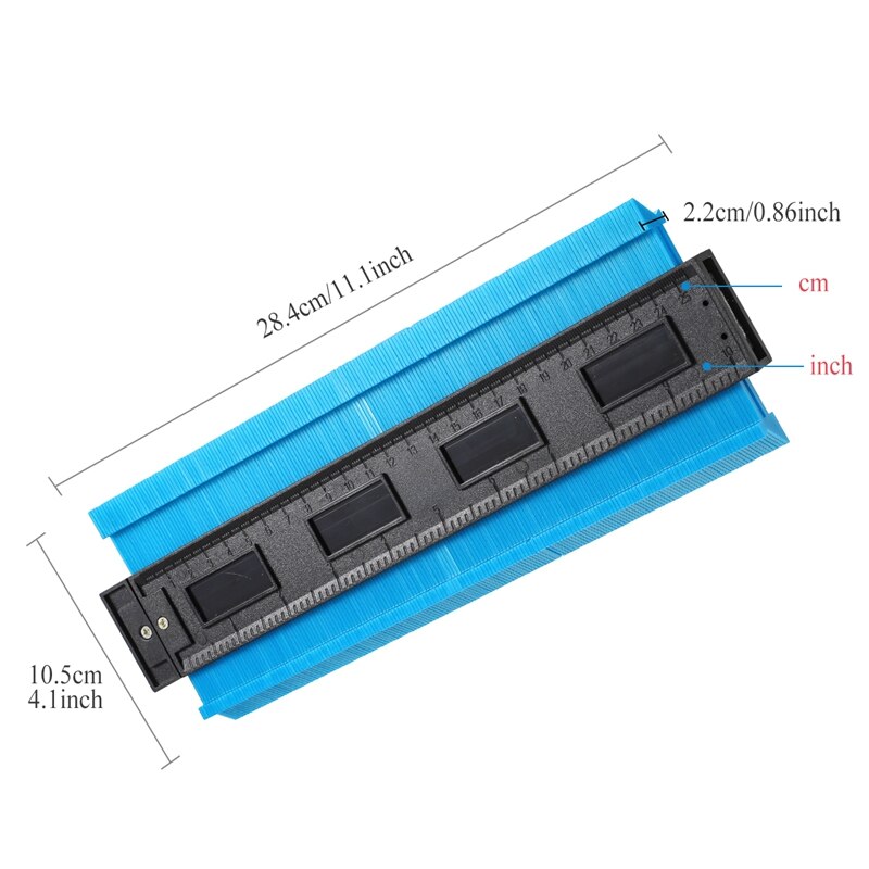 12/14/25/50 Cm Contour Gauge Profiel Kopie Contour Meters Plastic Standaard Hout Markering Tool Betegelen laminaat Tegels