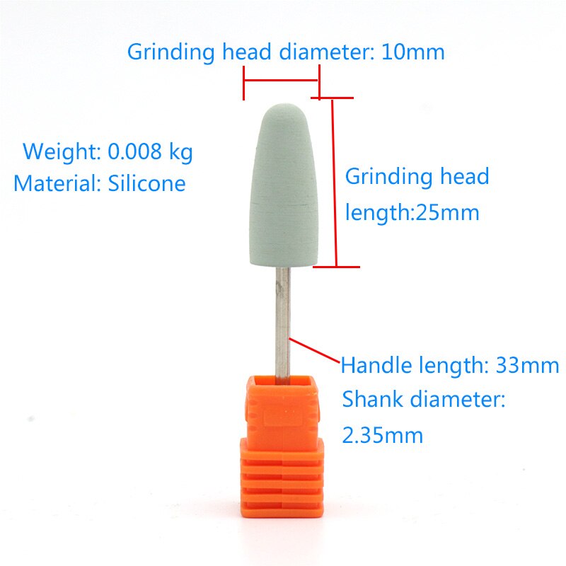 1pc Rubber Silicon Carbide Buffer Nail Drill Bits Cutter For Manicure Pedicure Machine Sander Drill Bit Polishing Electric Tool