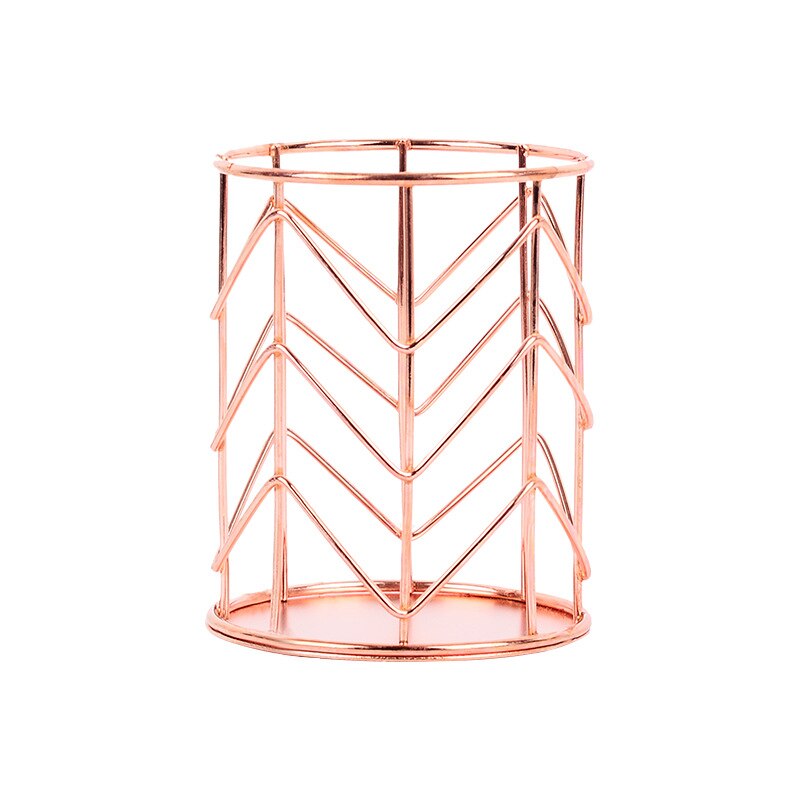 Soporte nórdico para bolígrafos, contenedor para lápices, bote de Metal para brochas, organizador de herramientas de maquillaje, almacenamiento, accesorios de papelería para oficina