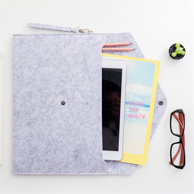 1PC Simple A4 Big Capacity Document Bag Business Briefcase File Folders Chemical Felt Filing Products School Office Supply