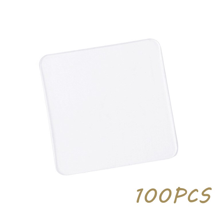 Lld Multifunctionele Nano Tracsless Tape Dubbelzijdig Waterdichte Herbruikbare Zelfklevende Transparante Tapes Lijm Gadget Muursticker: 100 Pcs