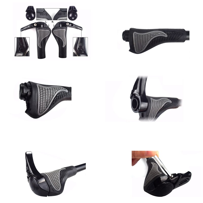 Ergonomische Fiets Grip Met Stuur End Stad Fiets Mountainbike Vouwen Racefiets, Stuur Binnendiameter 22.2Mm