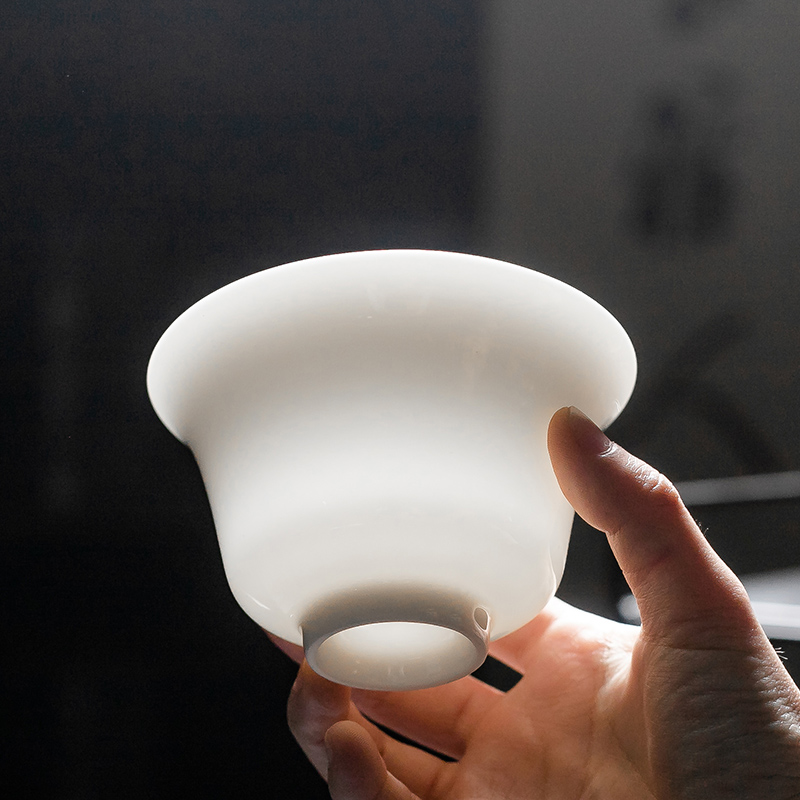 Dehua biała porcelana Gaiwan duży ceramiczny niebieski i biały Sancai przykrywka do filiżanki pojedyncza filiżanka Jingdezhen zestaw do parzenia herbaty