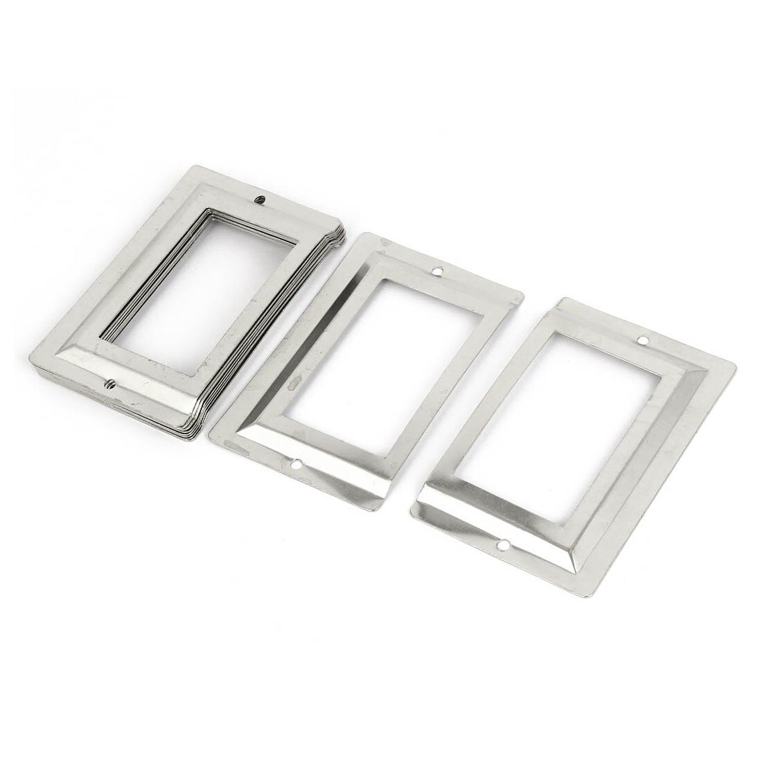 Postkantoor bibliotheek archieflade metalen labelhouder, zilverkleurig, , 10 stuks: Default Title