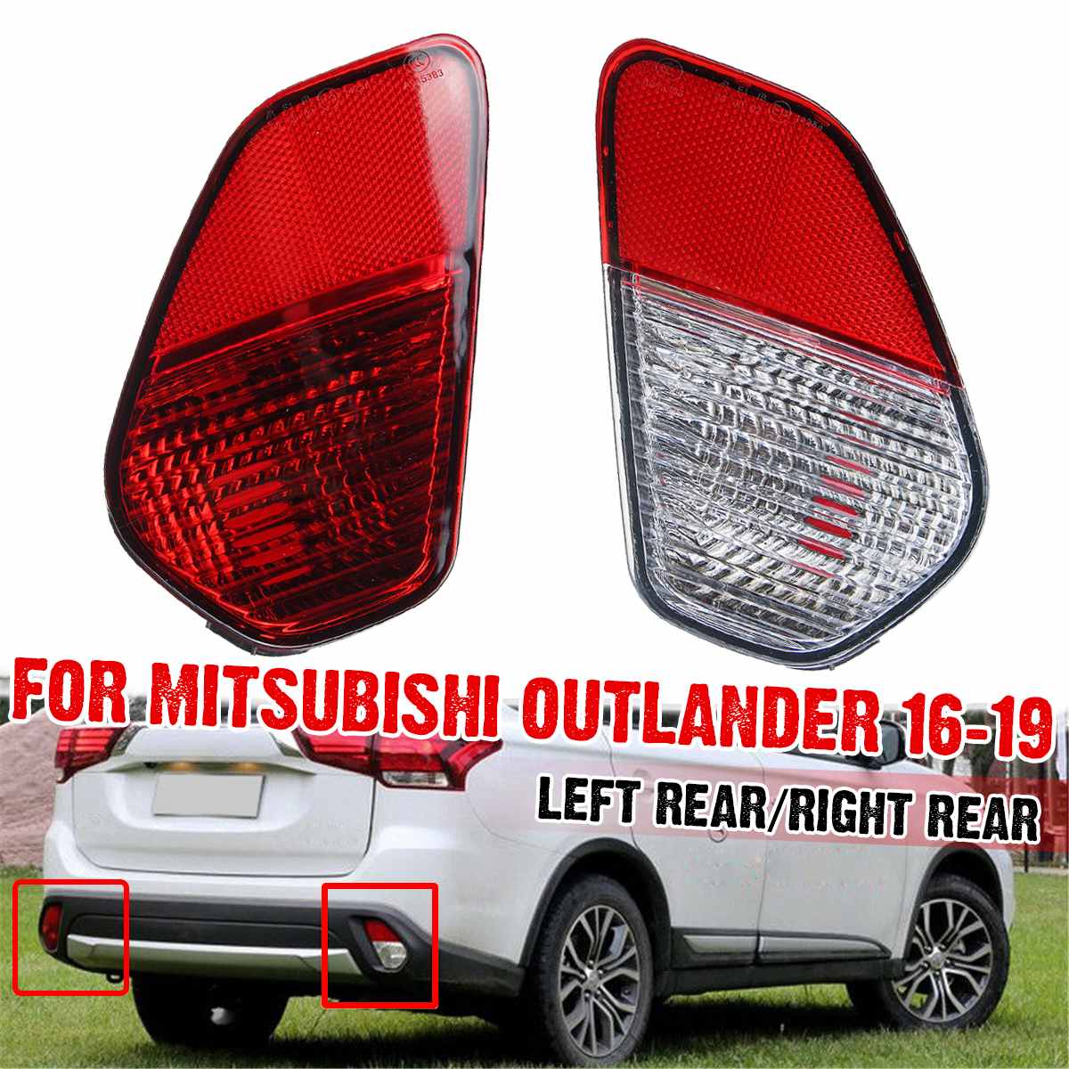 Auto Links/Rechts Mistachterlicht Bumper Staart Lamp Side Licht Voor Mitsubishi Outlander Reflector