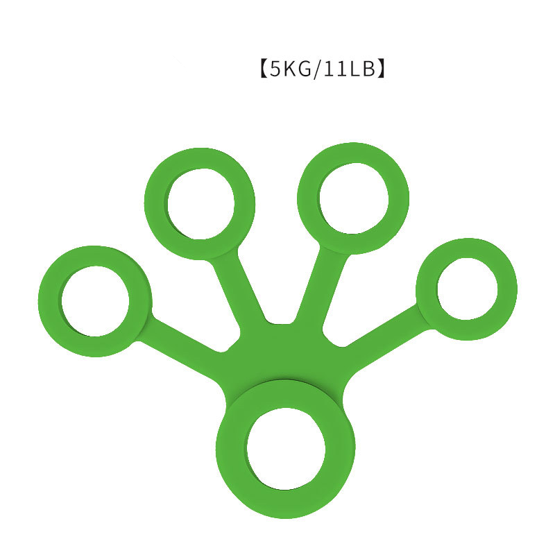 Silicone Hand Grip Finger Exerciser Guitar Simulator Training Stretcher Fitness Trainer Strength Resistance Bands Wrist Expander: 5kg green