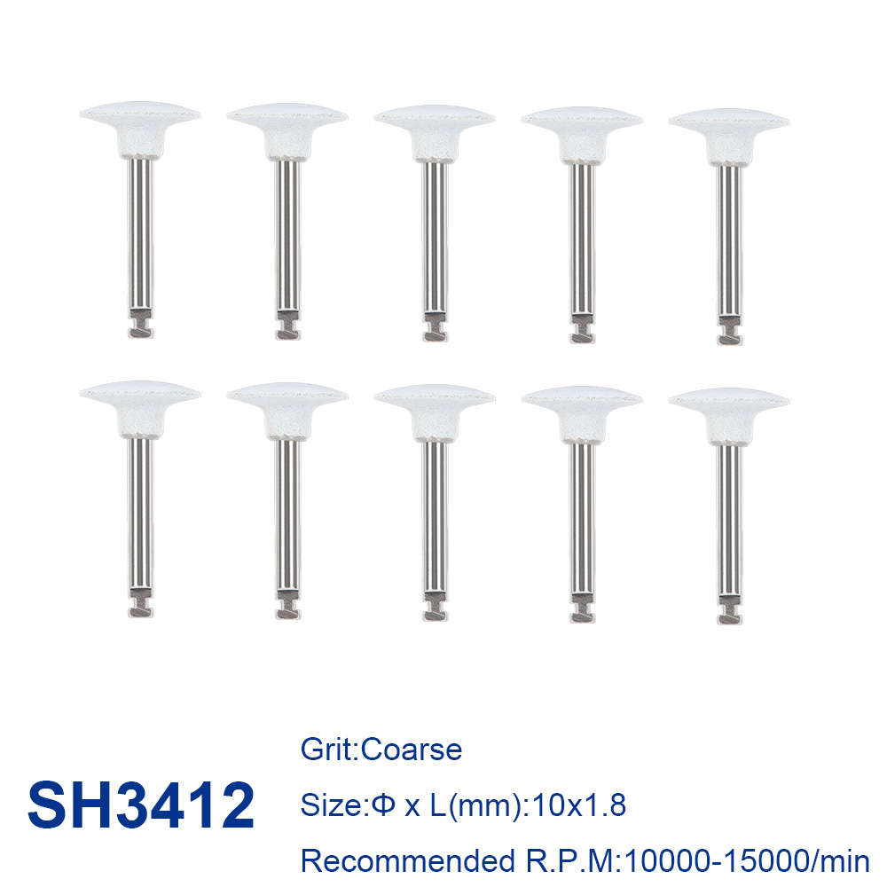 AZDENT 12 teile/paket Zahn Silikon Polieren Spitze Schleifen Köpfe Zähne Polierer RA Bohrer Dia. 2,35 mm für Handstücke mit niedriger Geschwindigkeit: Silber
