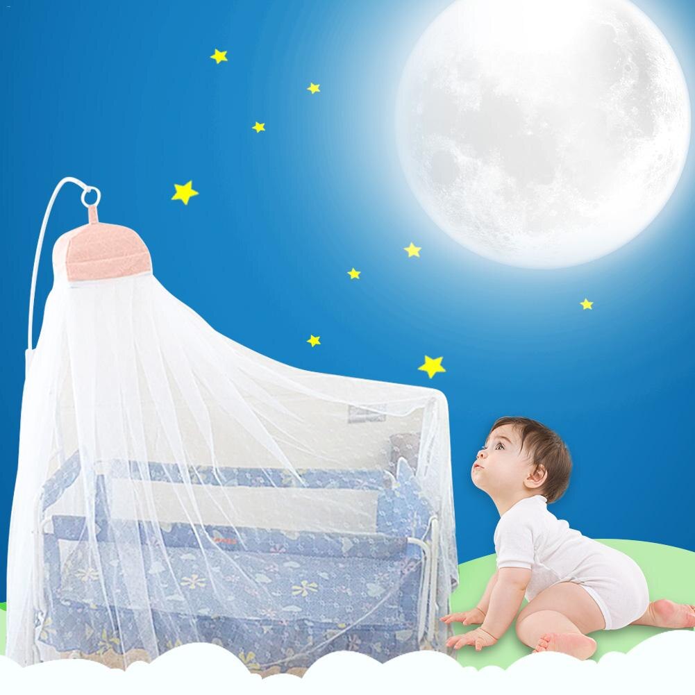 Moustiquaire blanche pour lit d'enfants | Moustiquaire, support de poussette, pour enfants, rideau en dentelle, dôme de princesse