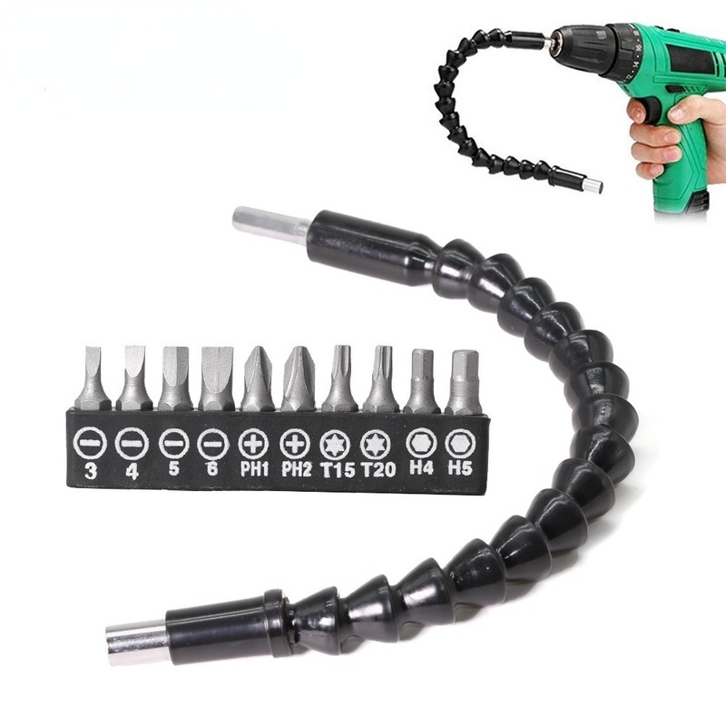 Flexible Shaft Drill Bit Extension Holder Link for Electronic Drill Hex Screwdriver Soft Shaft Driver Extend Rod Impact Tool Set