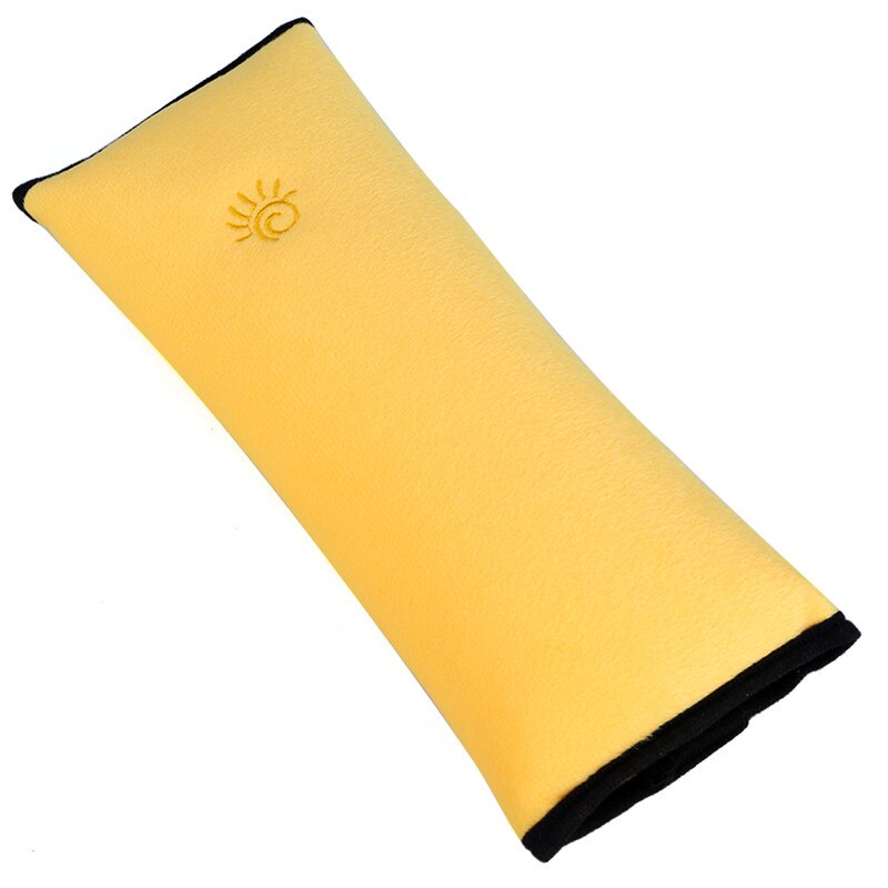1pcs Car Safe Fit Seat Belt Adjuster Car Safety Belt Adjust Device Triangle Baby Child Protection Baby Safety For Baby: Yellow pillow