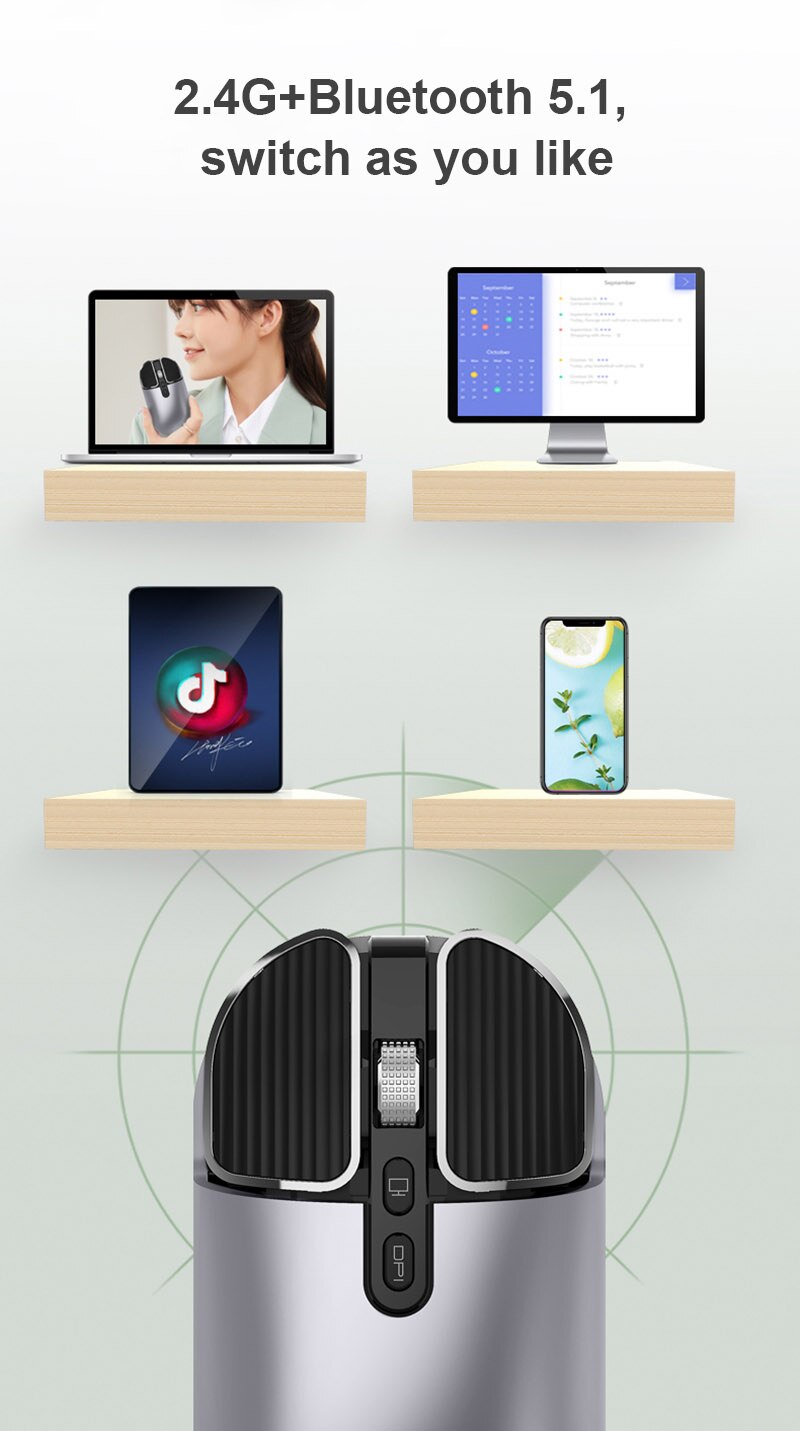 Wireless Mouse Bluetooth Gamer Gaming Game Mouse Computer Mouse Ergonomic Silent Mause Rechargeable Optical Mice For PC Laptop