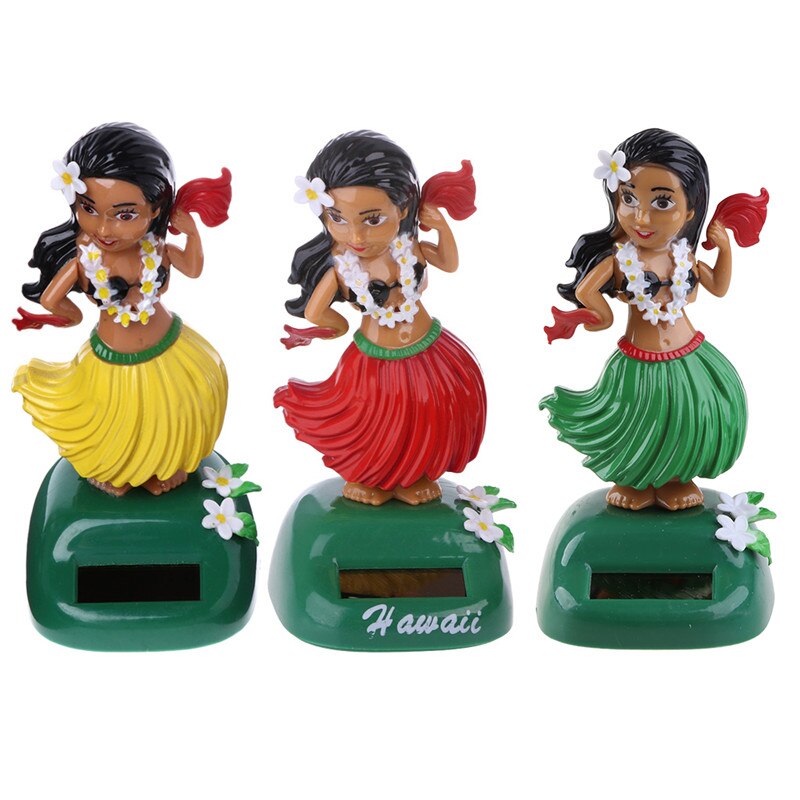 1pc bilprydnader hawaii flicka hula skakar på huvudet leksak soldriven auto interiör dekompression instrumentbräda dekoration