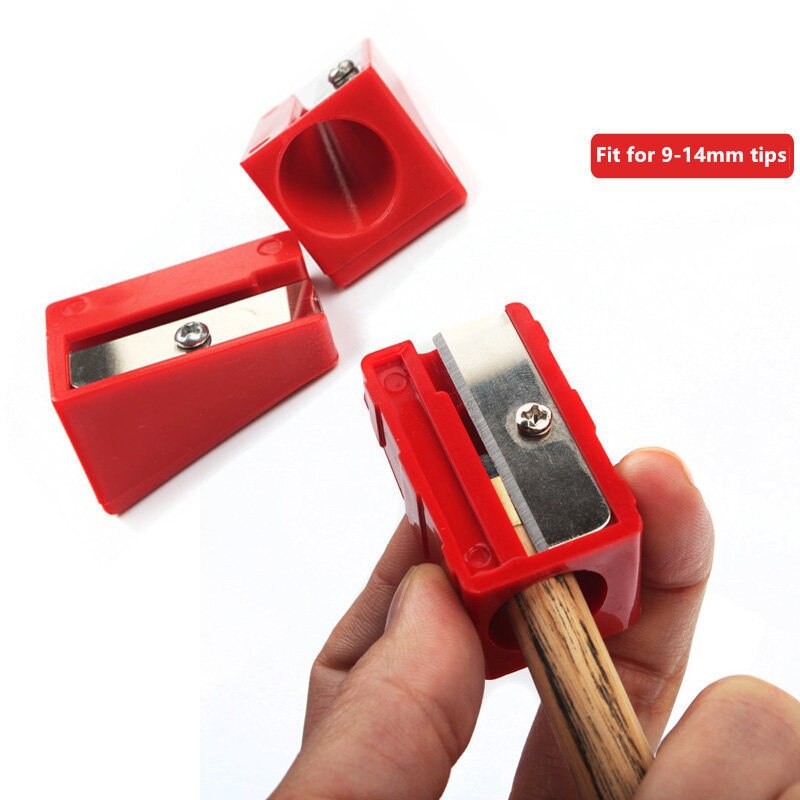 Kettu hymyilevä biljardi snooker vihjeet kärki teroitin työkalut musta/punainen värit biljarditarvikkeet