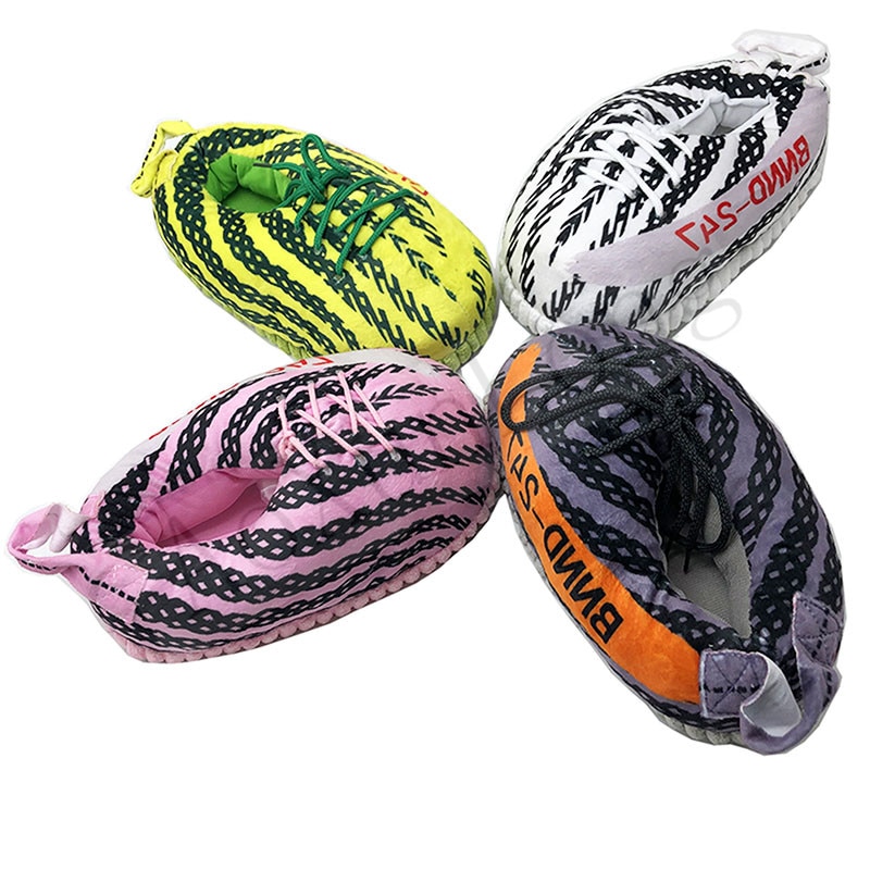 Winter Children Home Slippers Indoor Warm Snug Sneakers Kids House Shoes Girl Cute Fat Doodle Floor Sliders Child One Size