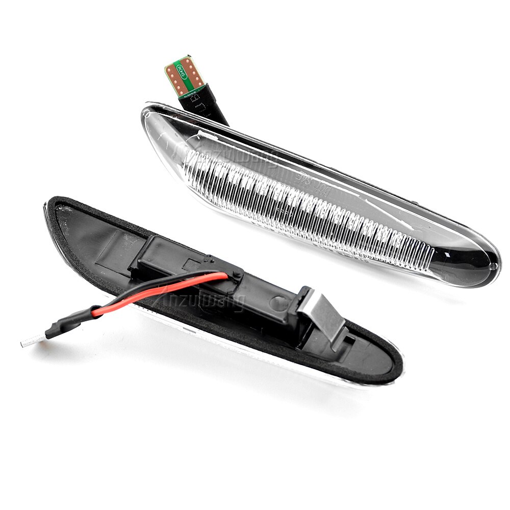 Dynamique Fluide Séquentiel LED feu De Position Latéral lampe Clair pour BMW E46 E60 E61 E81 E82 E83 E84 E87 E90 E91 E92 E93: Socket 1 white