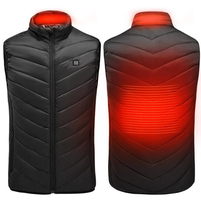 Das Mulheres dos homens Colete Casaco Sem Mangas Colete Roupas de Inverno Térmica USB Elétrico Aquecido Aquecimento Outerwear Jaqueta Masculina Plus Size 8XL