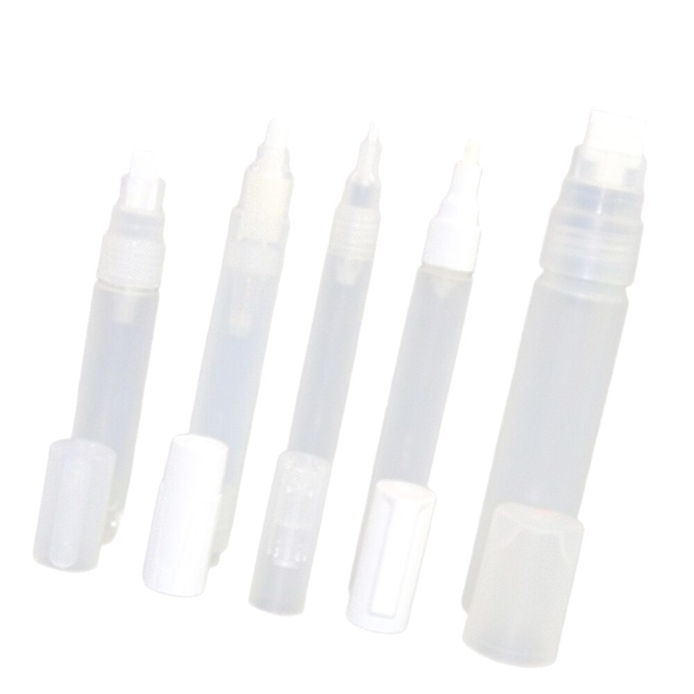 5 uds. Accesorios de bolígrafo de pintura de plástico, barra vacía transparente, marcador de tiza líquida, caja de plumas de grafiti, suministros de escritura, manualidad casera, herramientas