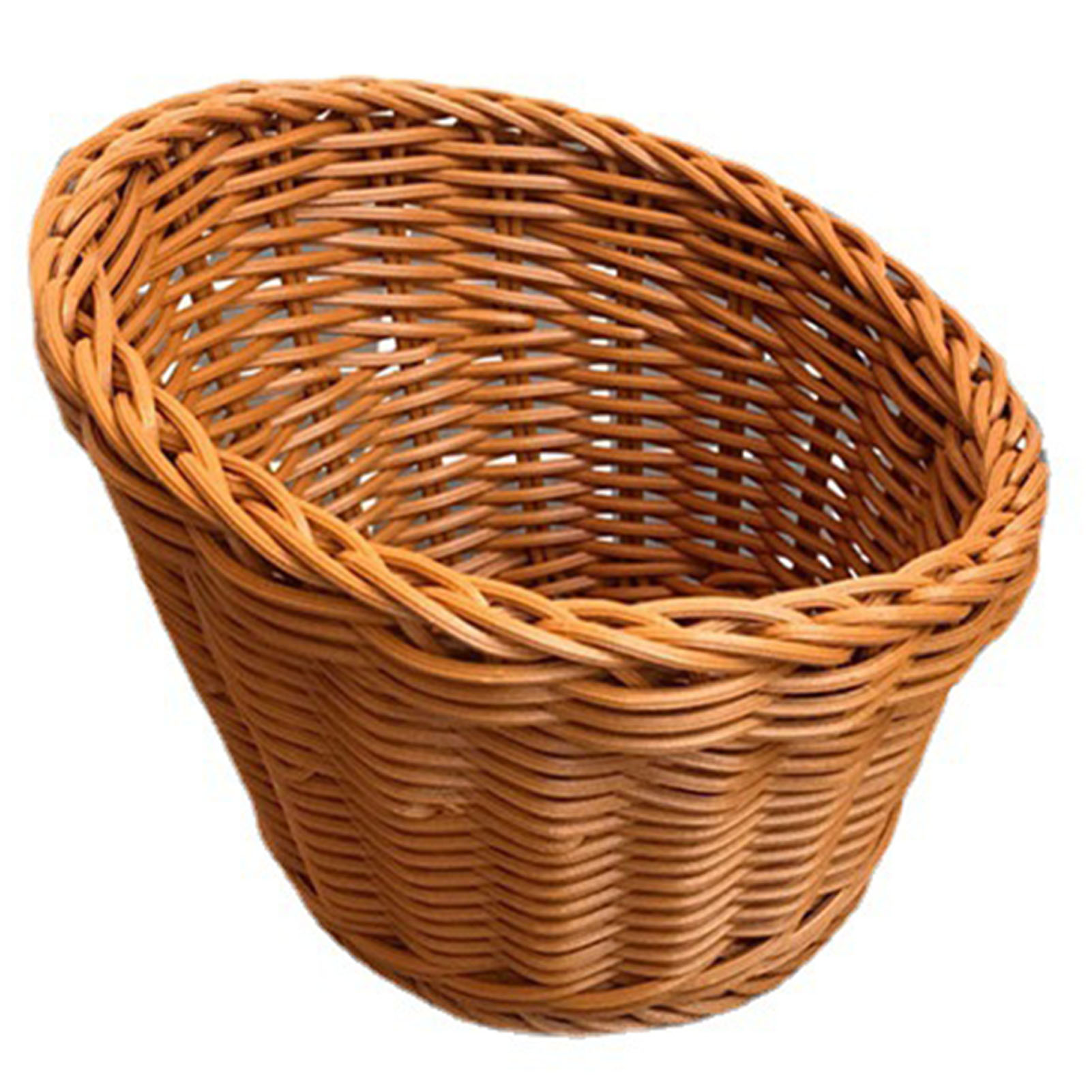 Handgemaakte Rieten Geweven Mand Brood Dienblad Simulatie Rotan Desktop Manden Voor Keuken Picknick Geweven Opbergmand