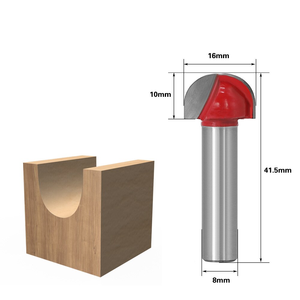 1Pc 8Mm Schacht Frees Houtsnijwerk Hoekafronding Frezen Frezen Voor Hout Houtbewerking Router Bit frees: 01
