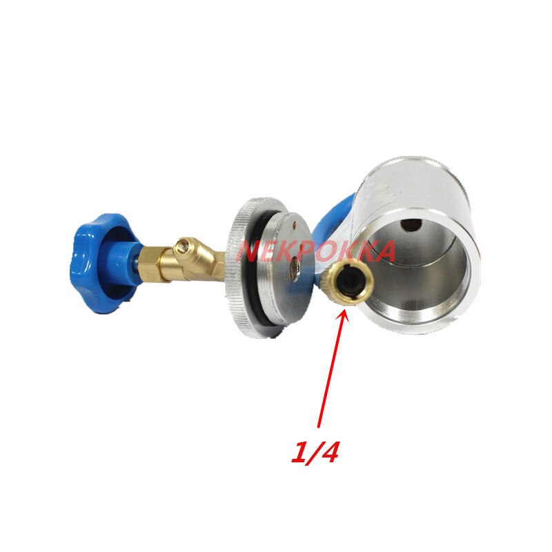 Oil / Dye Injector R12 R134a R410a Hand Turn Pump Oiler 1/4 oz - 2 oz ( 7.5ml - 100ml ),Home air conditioner oil injector: Gold