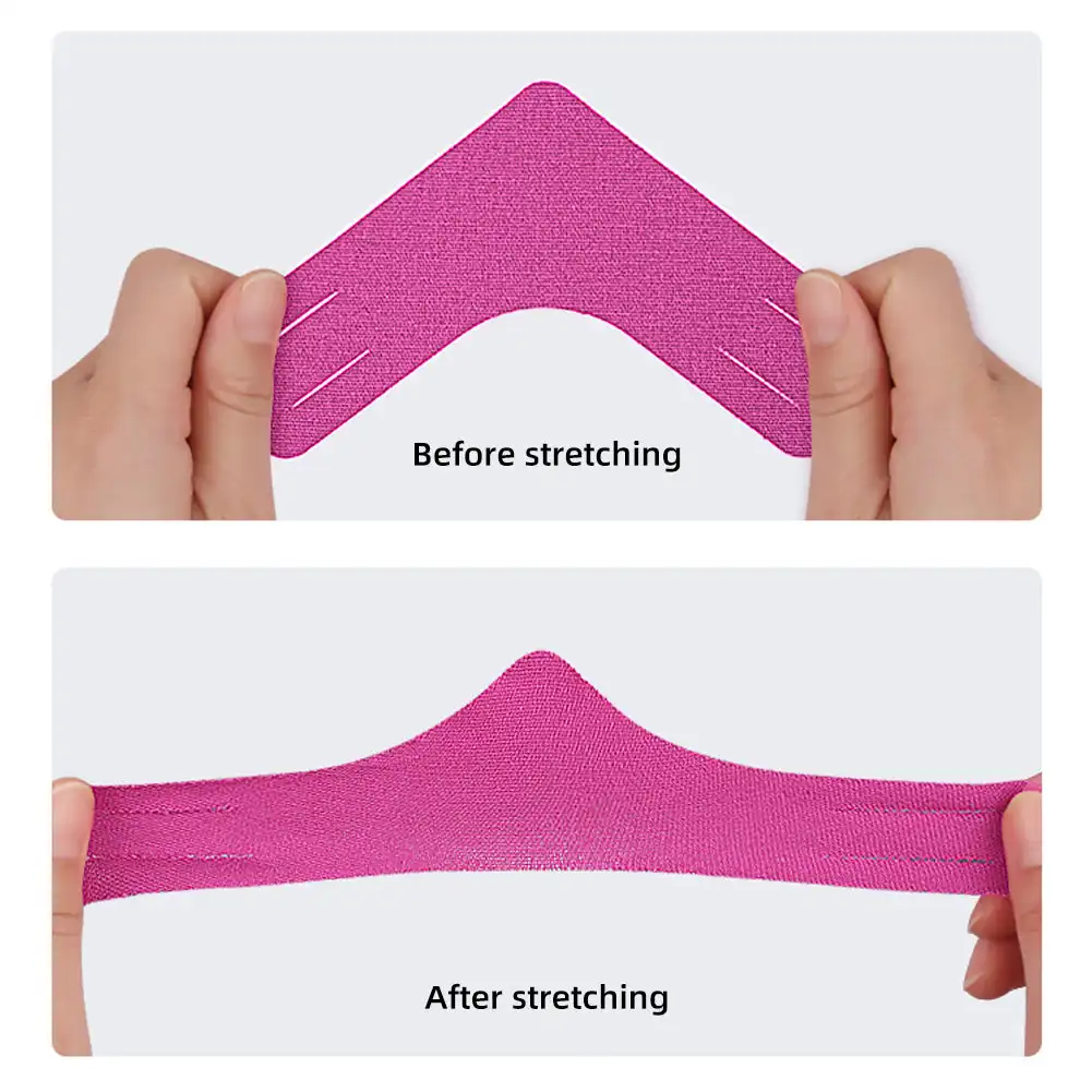 5 stks V-vormige Kinesiologie Tape Elastische Atletische Tape Ondersteunt & Beschermt Spieren, Knieën, Schouders & Fasciitis Plantaris voor Sport