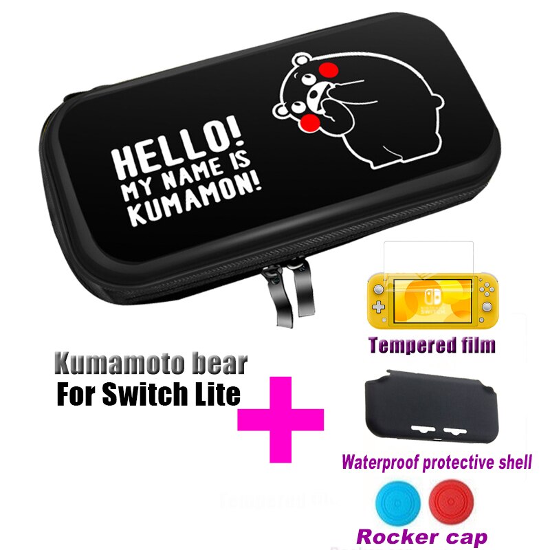 For Nintend Switch Lite Bag Storage For Switch mini Protector Case For nintendo switch mini accessories: Kumamoto bear 5in1