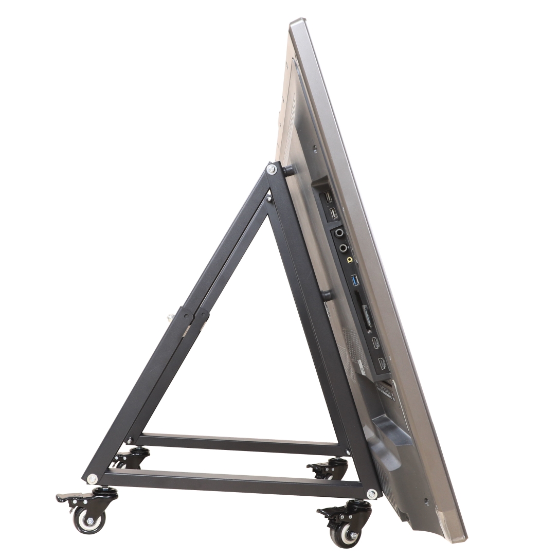 Hillport tv vogn gratis løft 32-70 &quot; rullende tv-monteringsstativ trolley plasmaskærm støtte led lcd skærm lav højde vogn  sc5100