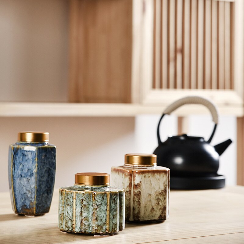 Ceramiczne mini puszki na herbatę, ceramiczne zestawy robić herbaty retro, puszki robić pakowania herbaty, prezenty, fabryka hurtownia puszki robić przechowywania