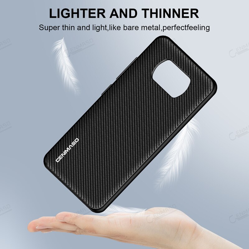 Capa Poco X3 Case For Xiaomi Poco X3 NFC M3 Case Carbon Fiber Leather Back Cover For Xiaomi Mi 10T PocoPhone X3 F2 Pro Case