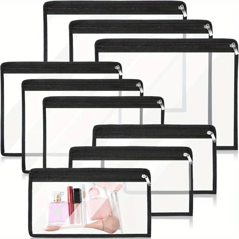Czarna Przezroczysta Kosmetyczka PVC Wodoodporna Przezroczysta Saszetka na Kosmetyki Damski Organizer na Kosmetyki Torba na Przybory Toaletowe Torba Podróżna robić Przechowywania