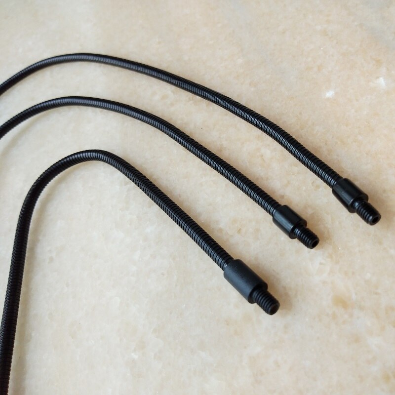2 stykker/mye dia .4mm hann  m4 skruer 200mm/300mm/400mm metall fleksibel ledning metall svanehals slange serpentin tube klemme lampe