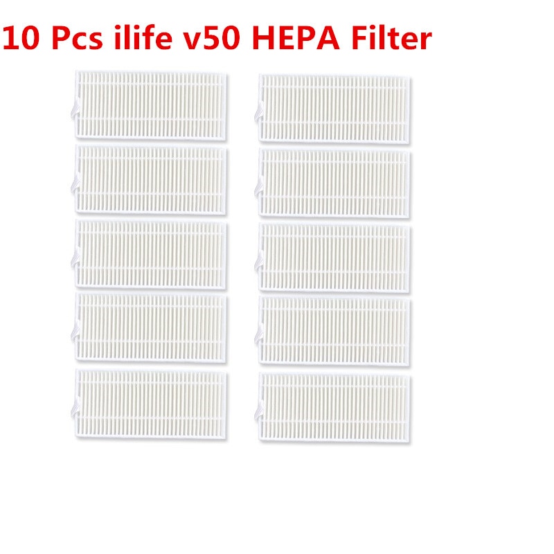 10 Pcs Stofzuiger Filters Ilife V50 Hepa Filter Voor Ilife V50 Stofzuiger Onderdelen
