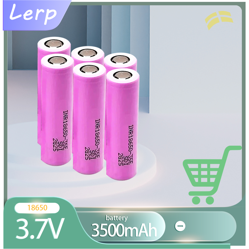 rechargeable lithium-ion battery 18650 35E 3500mAh 3.7V 20A, compatible with various electronic products