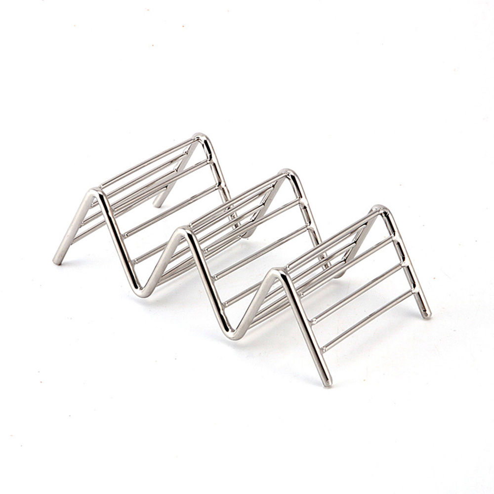Display Stand For Pizza Stand Stainless Steel Taco Holder Stand Tray Restaurant Baking Tool Food Stand Tray Rack Oven Supplies: M