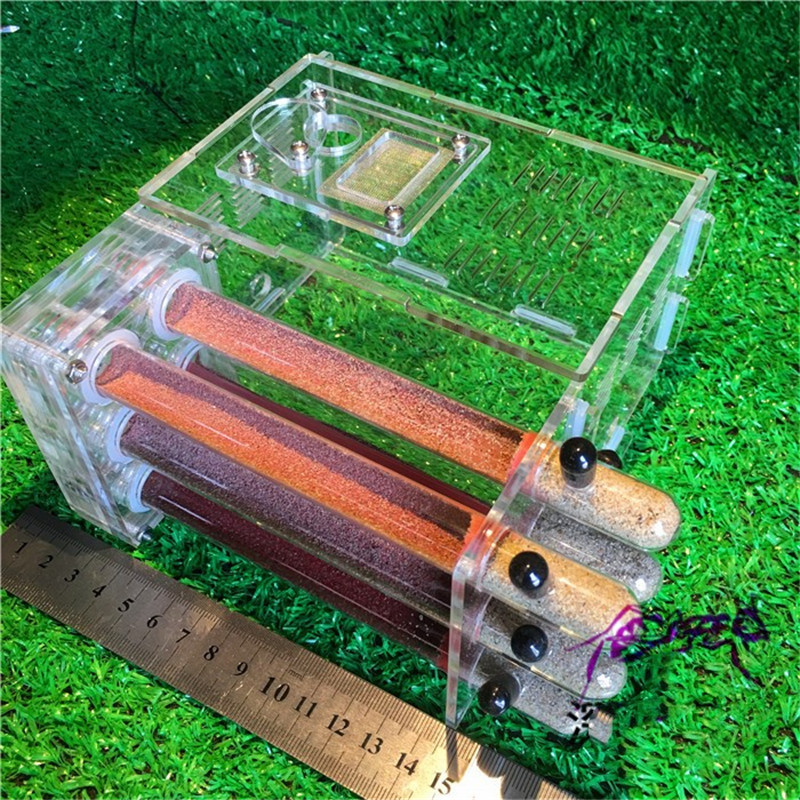 Acrylic Ant Farm with Feeding Area Ant Nest Ants House Factory Insect 6 Test Tubes Pet Anthill