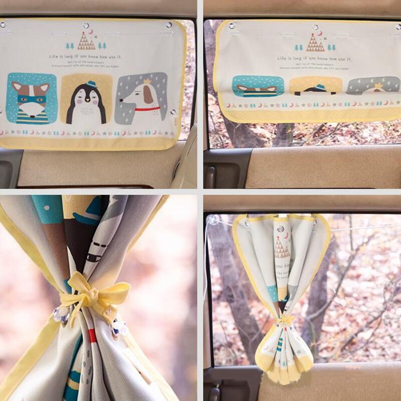 Car Sun Shades Car Window Shades for Rear and Side Window Car Heat Shield Protect Baby Window Shade Adjustable Sunscreen Curtain: 8