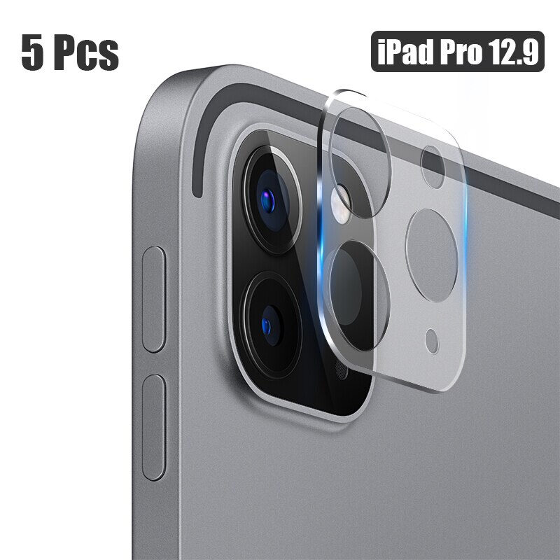 Szkło hartowane folia ochronna dla 2021 iPad Pro 11 12.9 mini 6 2020 powietrza 4 10.9 10.2 7/8/9th gen z powrotem Film z kamery: 5Pcs iPad Pro 12.9