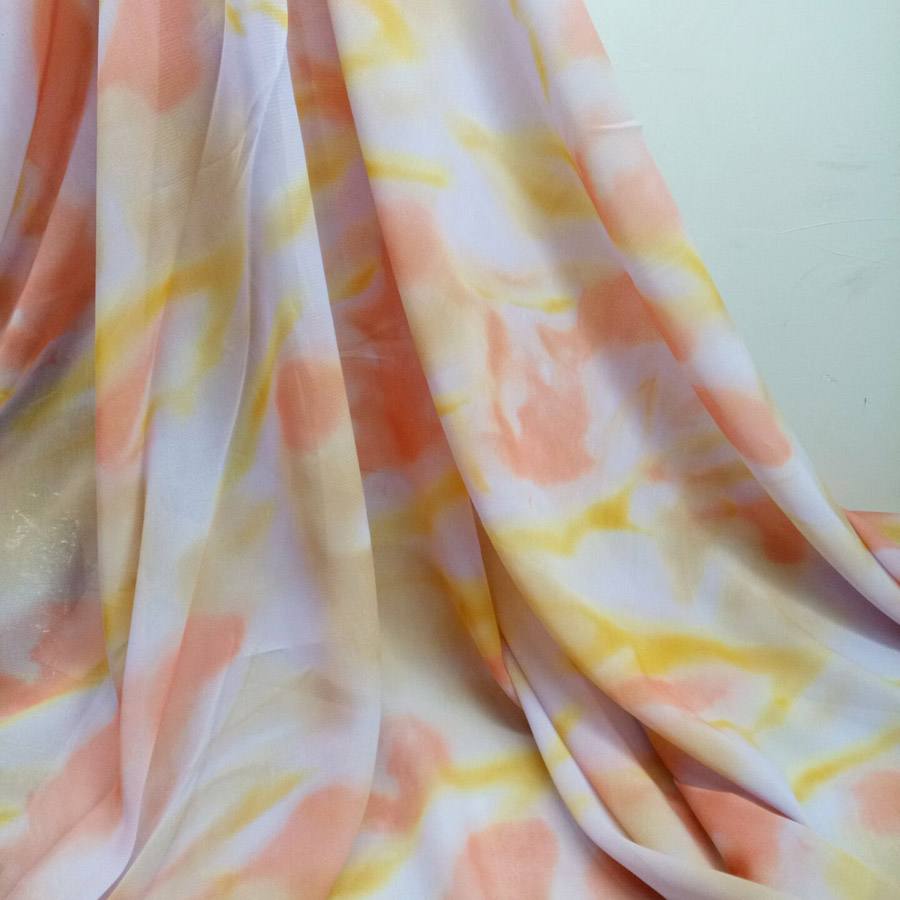 Chiffon Stof Tulpen Gedrukt Jurk Strand Sjaal Stof Chiffon stof Bloemen gedrukt chiffon Jurk stof