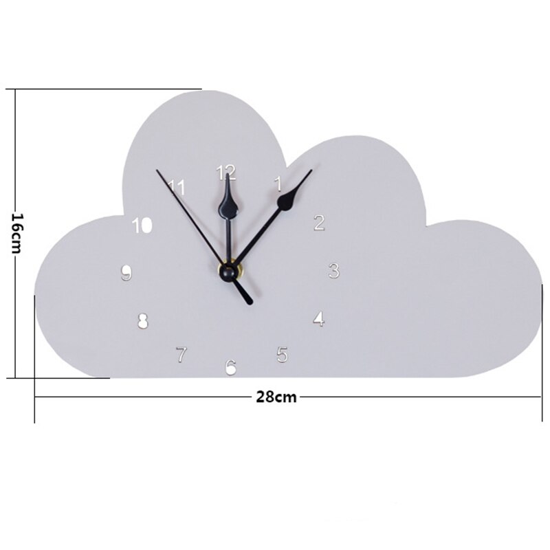 Chambre enfant bois nuage horloge pour bébé garçon fille chambre décoration Style nordique rose nuage horloges murales chambre d'enfants scandinavie décor