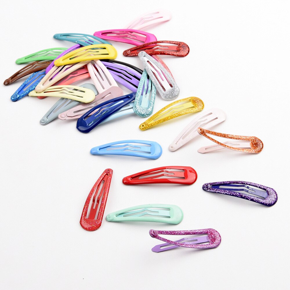 Barrettes à cheveux en métal de 5cm, 20 pièces, épingles à cheveux, BB, couleur, pour femmes, enfants, filles, accessoires de style: Hair Clips