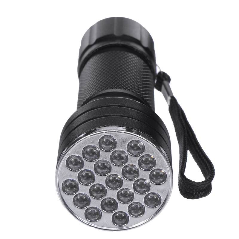 21LED UV Torch Light Ultraviolet Black Light 395-400nm LED UV Flashlight Torch Light UV Detection Lamp for Detection Inspection