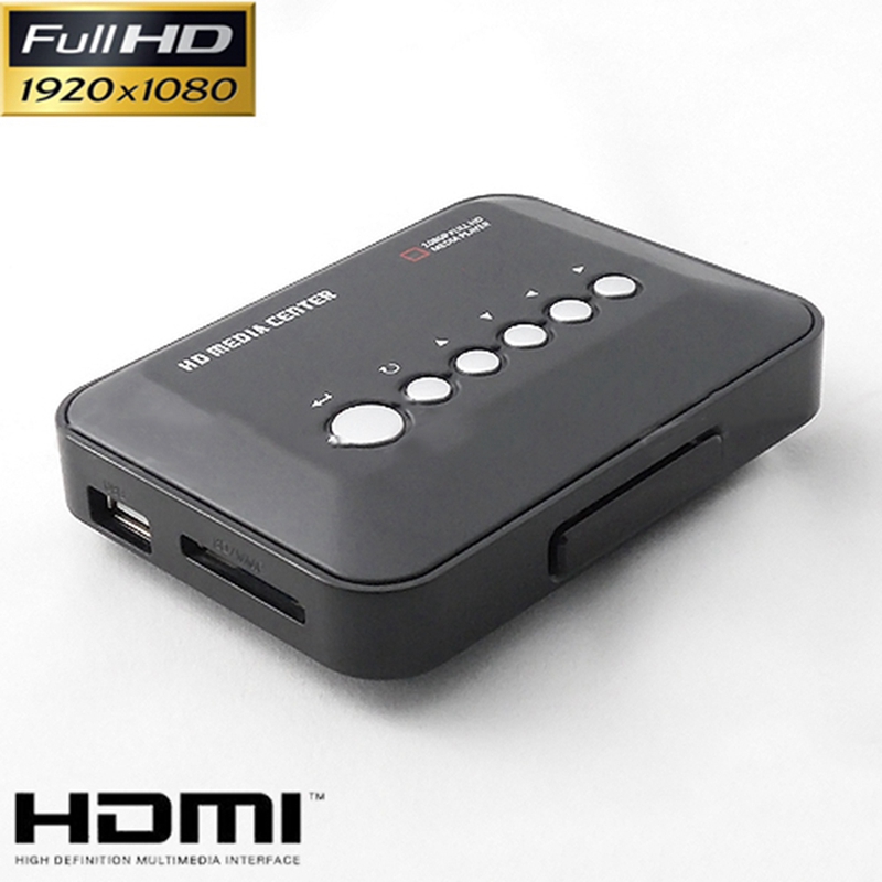 JABS USB 3.0 1080P HD Media Player For TV 2.5 Inch SATA HDD Player Support 1TB Select Time Play Function -US Plug