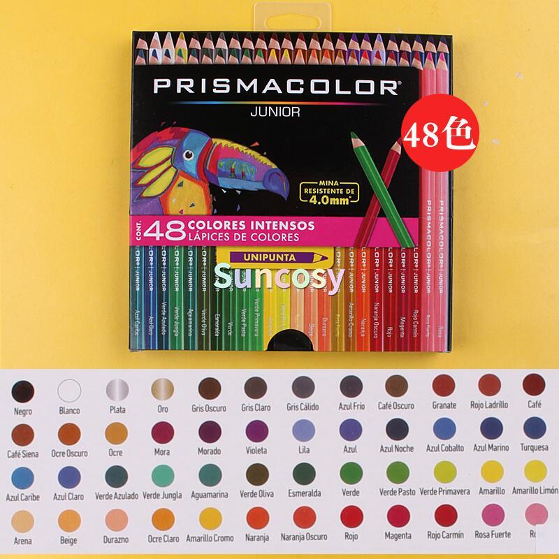 1 Set Prismacolor Premier Soft Core 150 132 72 48 36 Set di matite colorate Prismacolor Tin matite colorate professionali per artisti: 48 Junior