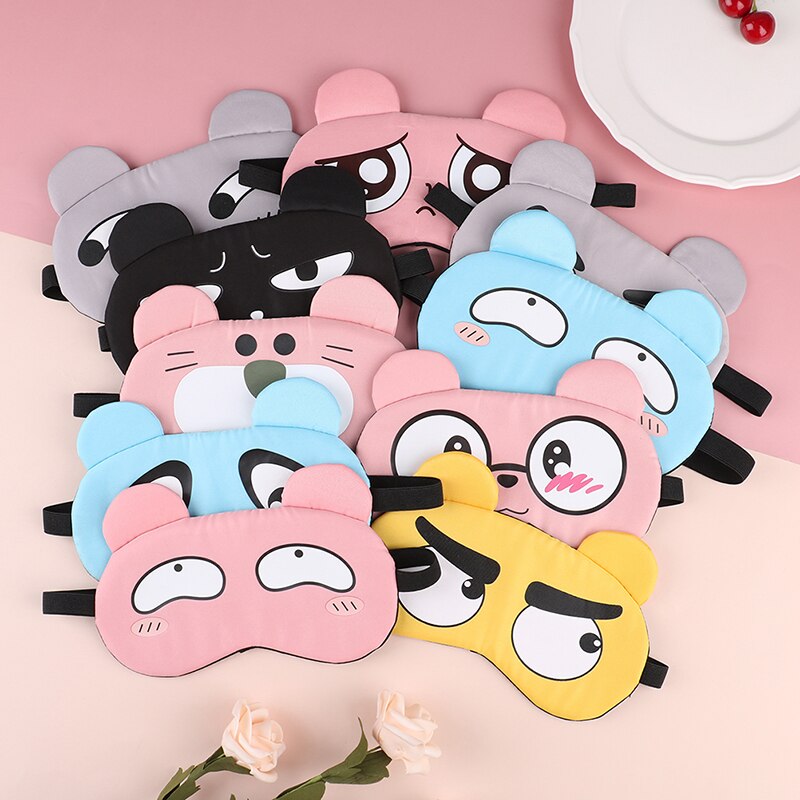 Slaap Oogmasker Slaapmasker Katoen Kat Ooglap Slaapmasker Leuke Eye Cover Travel Rest Eye Band Slapen Aid Blinddoeken