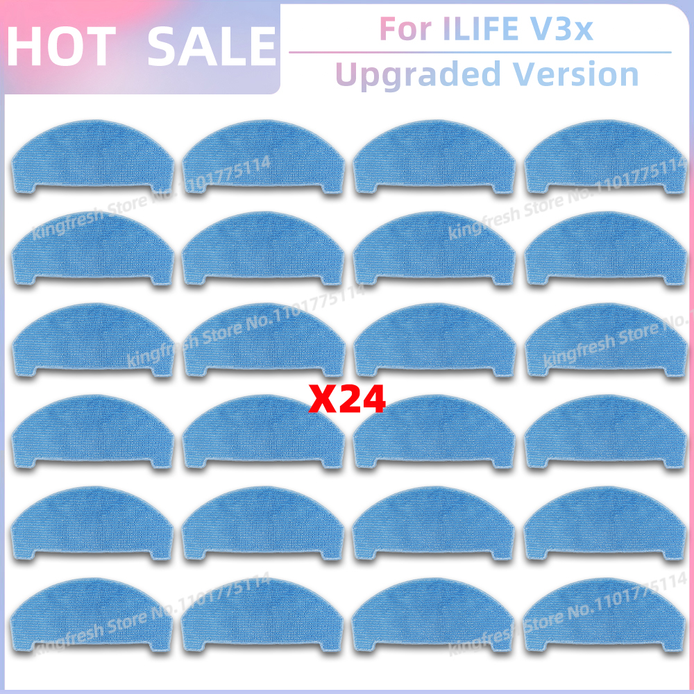 Fit For ILIFE V3x Robot Vacuum and Mop Replacement Parts Side Brush Hepa Filter Mop Cloth Accessories: Chocolate