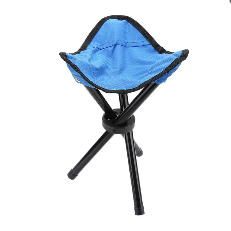 Outdoor Small Folding Triangular Stool Fishing Chairs Camping Multifunction Benches Foldable Stools Household Daily Park chairs: Blauw