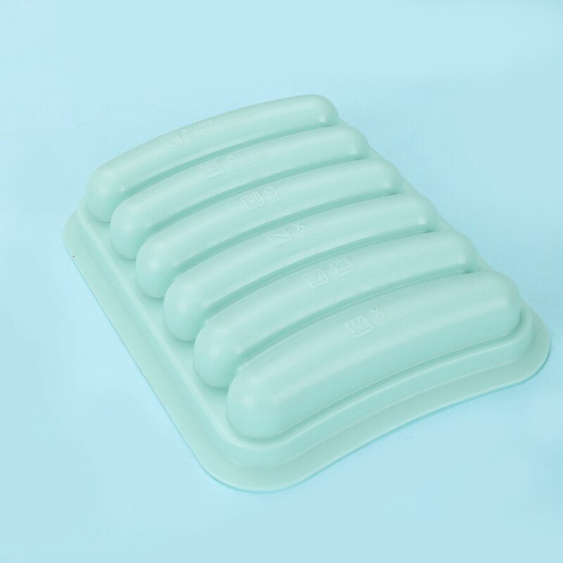 6 Grid Silicone Sausage Mold Reusable Dog Makers Handmade Ham DIY Sausage Mould Home Kitchen Baking Tools Sausage Molds