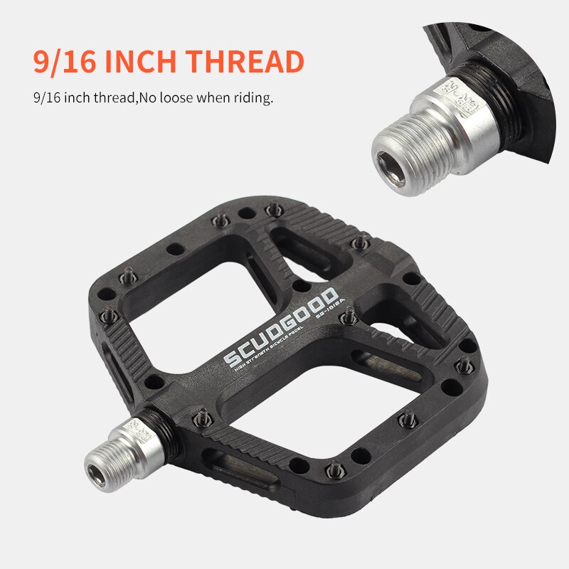 BIKEIN Pro bicicleta MTB bicicleta Pedal montaña pedales de bicicleta BMX plataforma de Nylon antideslizante pedales bicicleta plana grande Pedal partes