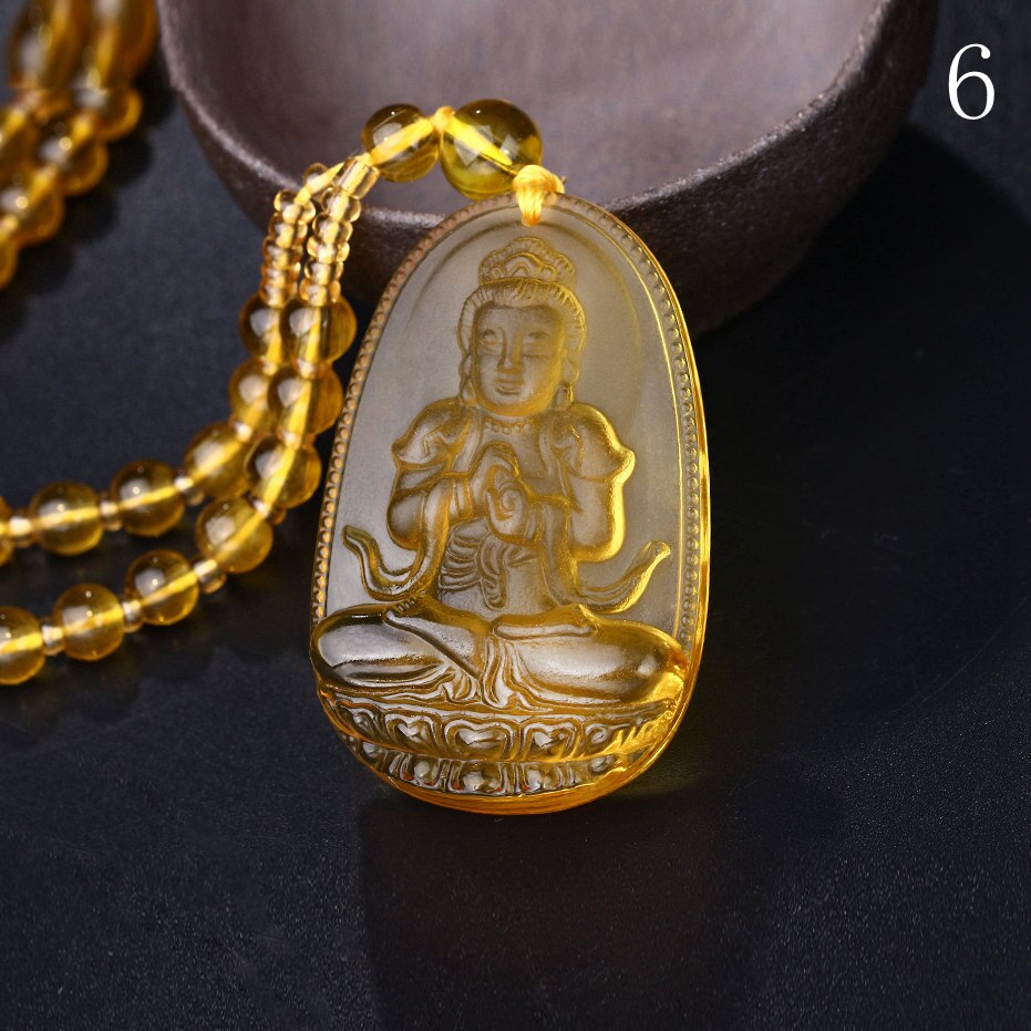 Unique Natural Carved Buddha Lucky Amulet Pendant Necklace For Women Men Sweater Pendants Jewelry Classical: F0036