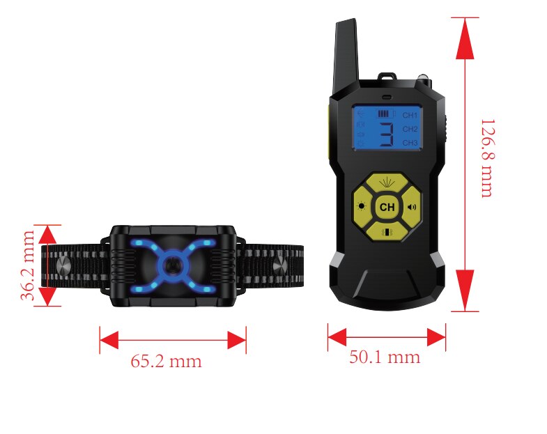 Touch Schakelaar Hond Blaf Set Pet Training Collar Waterdichte Digitale Display Afstandsbediening Oplaadbare Ontvanger